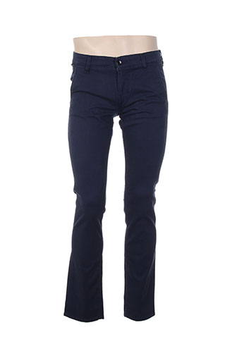guess pantalons homme de couleur bleu
