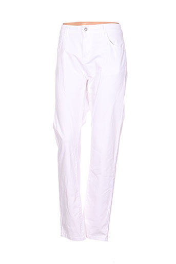 jean gabriel pantalons femme de couleur blanc