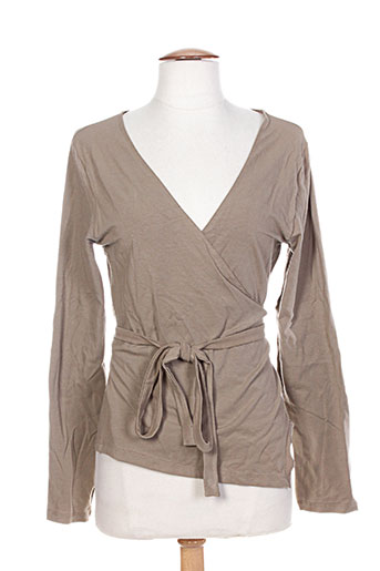 lauren vidal gilets femme de couleur gris