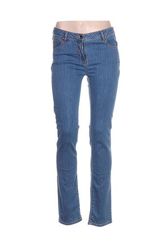 fleur de sel jeans femme de couleur bleu