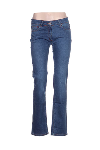 fleur de sel jeans femme de couleur bleu