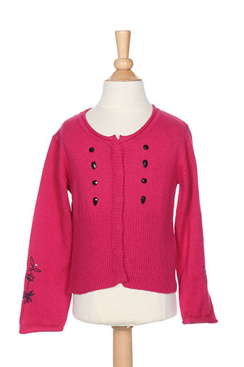 eliane et lena gilets fille de couleur rose
