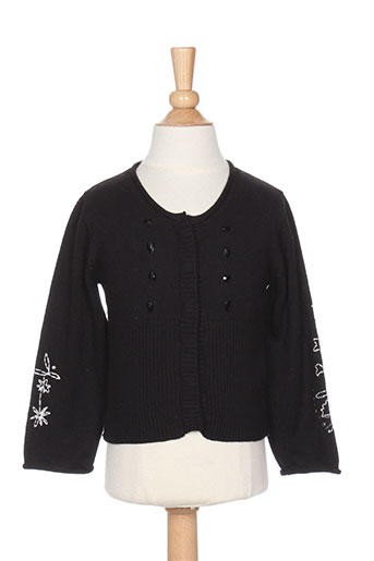 eliane et lena gilets fille de couleur noir
