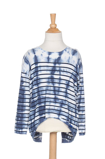 pepe jeans pulls fille de couleur bleu
