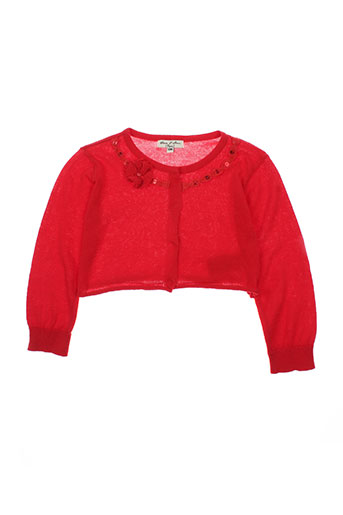 eliane et lena gilets fille de couleur rouge