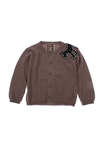 taille 0 gilets fille de couleur marron
