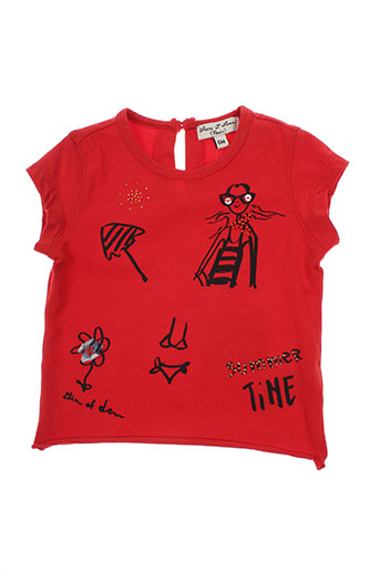 eliane et lena t-shirts fille de couleur rouge