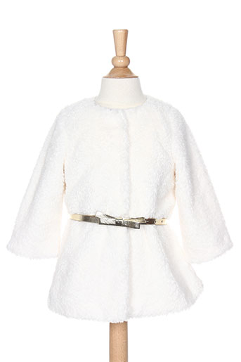 billieblush manteaux fille de couleur blanc