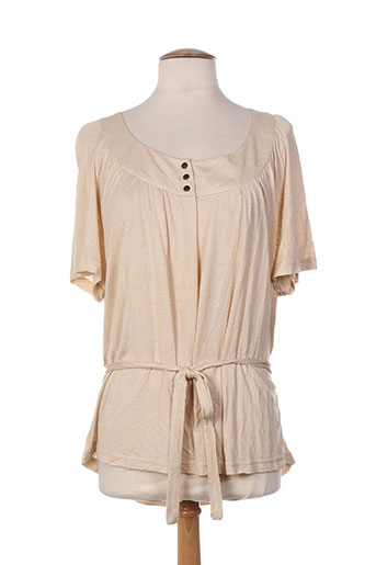 villa bleue t-shirts / tops femme de couleur beige