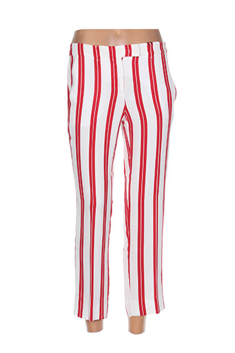 marella pantalons femme de couleur rouge