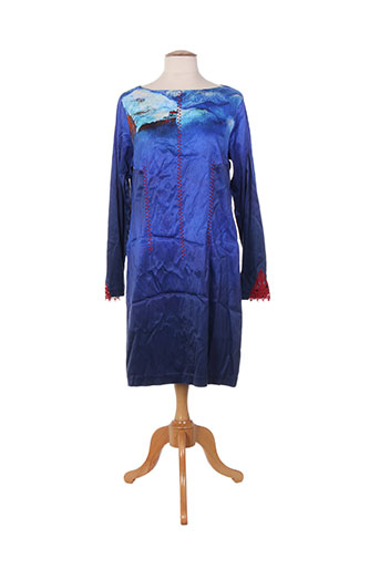 aventures des toiles robes femme de couleur bleu