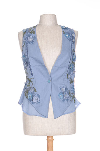 rosa EFFI_CHAR_1 rose gilets femme de couleur bleu