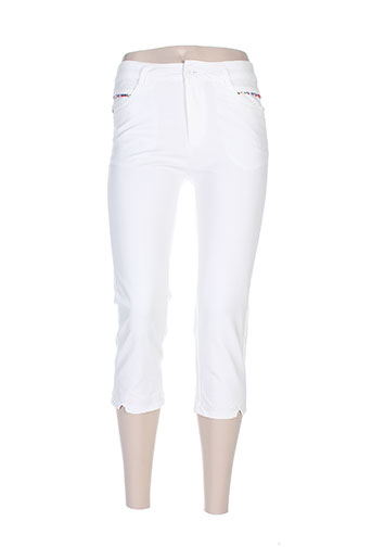 farfalla pantalons femme de couleur blanc