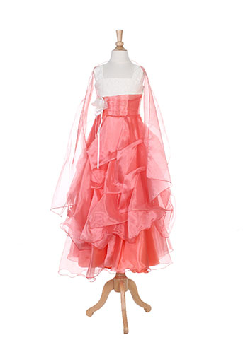 christella robes fille de couleur orange