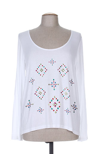 nathalie chaize t-shirts femme de couleur blanc
