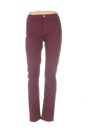trussardi jeans pantalons femme de couleur rouge
