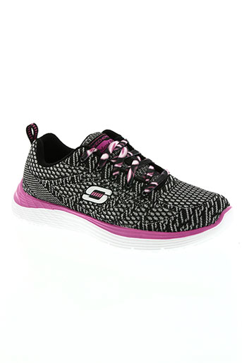 skechers chaussures fille de couleur noir