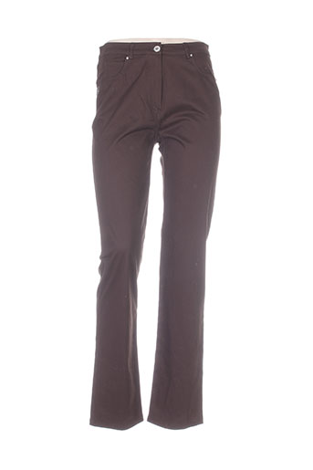 carole richard pantalons femme de couleur marron
