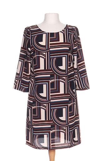 lauren vidal robes femme de couleur marron