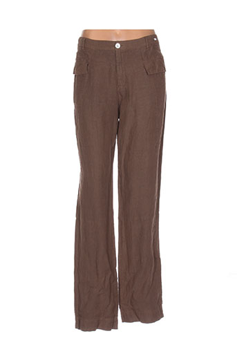 rivieres de lune pantalons femme de couleur marron