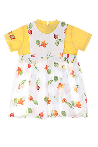 catimini robes fille de couleur jaune