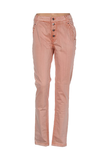 imitz pantalons femme de couleur orange