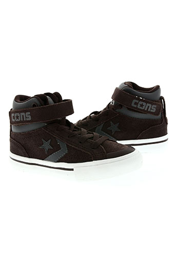 converse chaussures garçon de couleur marron