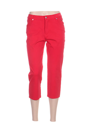 marble pantacourts femme de couleur rouge