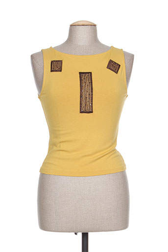 coco menthe chemises femme de couleur jaune