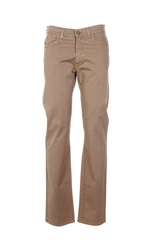 trussardi jeans pantalons homme de couleur marron