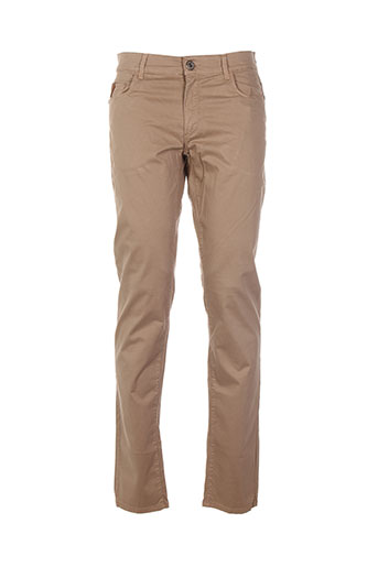 trussardi jeans pantalons homme de couleur marron