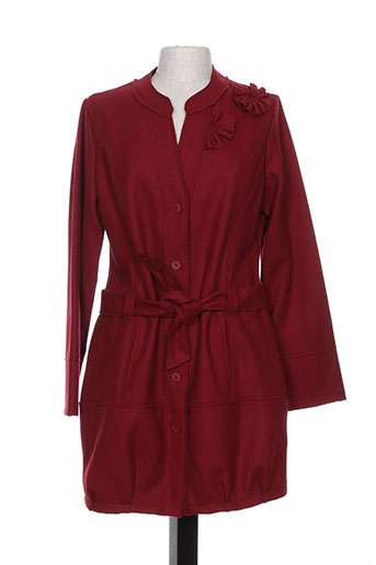 maloka manteaux femme de couleur rouge