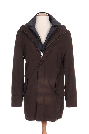 hugo boss manteaux homme de couleur marron
