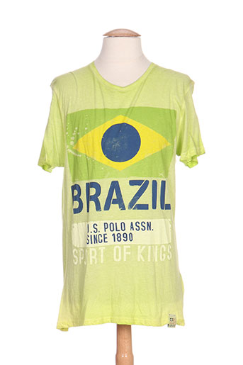 u.s. polo assn t-shirts / tops homme de couleur vert