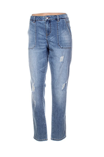 vila jeans femme de couleur bleu