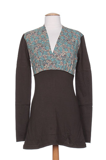 ideo tuniques femme de couleur marron