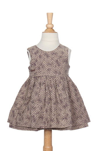 ideo robes fille de couleur marron