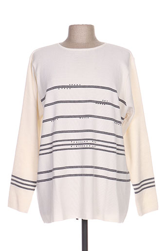 telmail pulls femme de couleur blanc