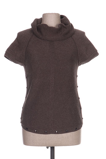 marble pulls femme de couleur marron