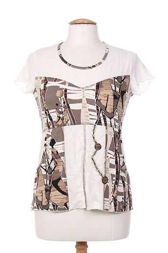 jean gabriel t-shirts femme de couleur marron