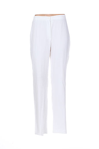jean gabriel pantalons femme de couleur blanc