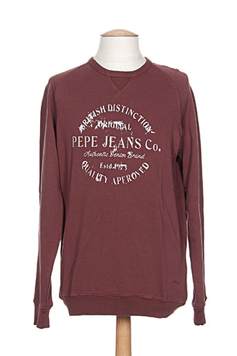 pepe jeans pulls homme de couleur marron