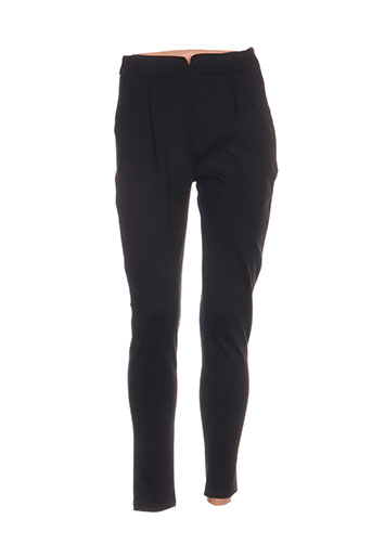 ichi pantalons femme de couleur noir