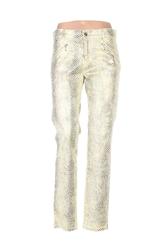 couturist pantalons femme de couleur jaune