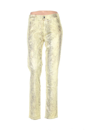 couturist pantalons femme de couleur jaune