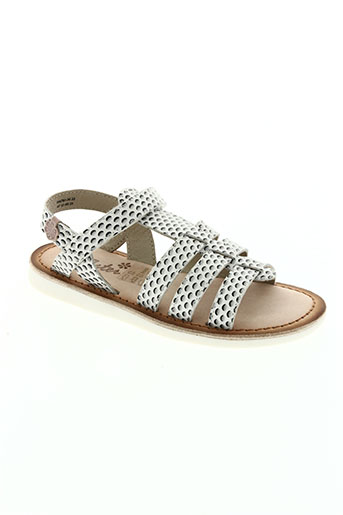 aster chaussures fille de couleur blanc