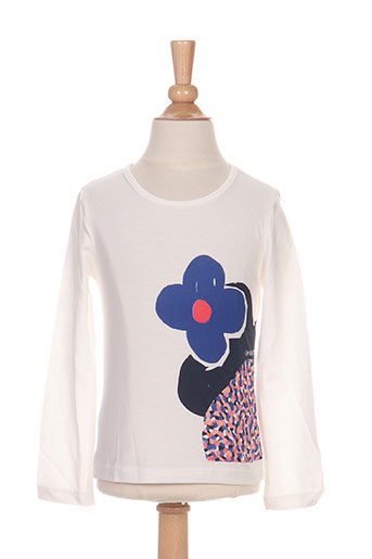 jean bourget t-shirts fille de couleur blanc