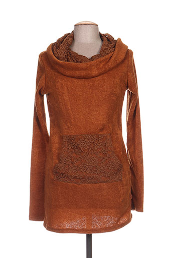 mimdo tuniques femme de couleur marron