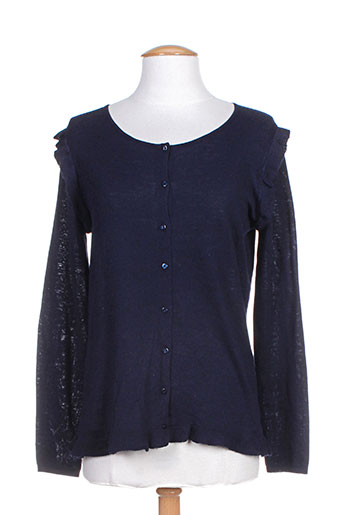 so sweet gilets femme de couleur bleu