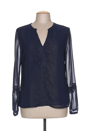 jus d'orange chemises femme de couleur bleu